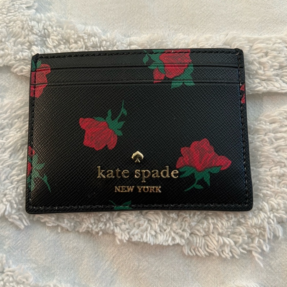BNWT Kate Spade Madison Rose Toss Print Car Holder